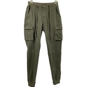 American Bazi Cargo Pants Womens Small Military‎ Green Jogger Drawstring Pockets